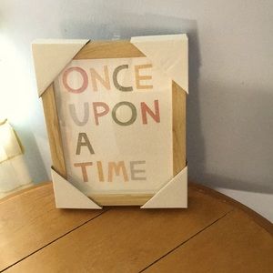 Adorable framed children’s saying ‘Once Upon a Time’